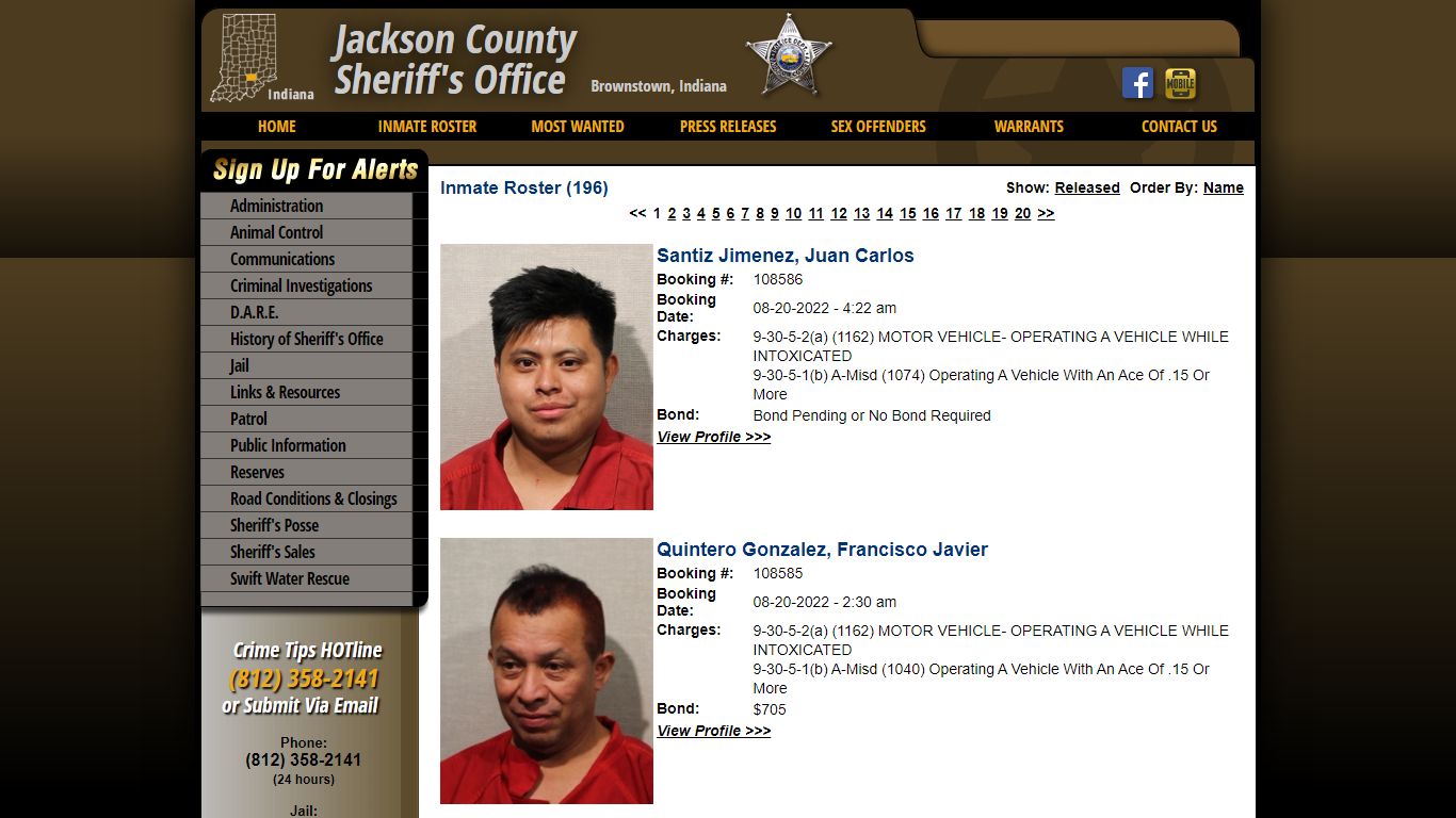 Inmate Roster - Current Inmates Booking Date Descending - Jackson ...